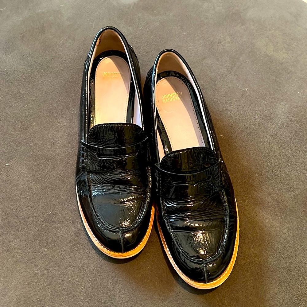 Black patent leather,Johnston Murphy, size 8.5
